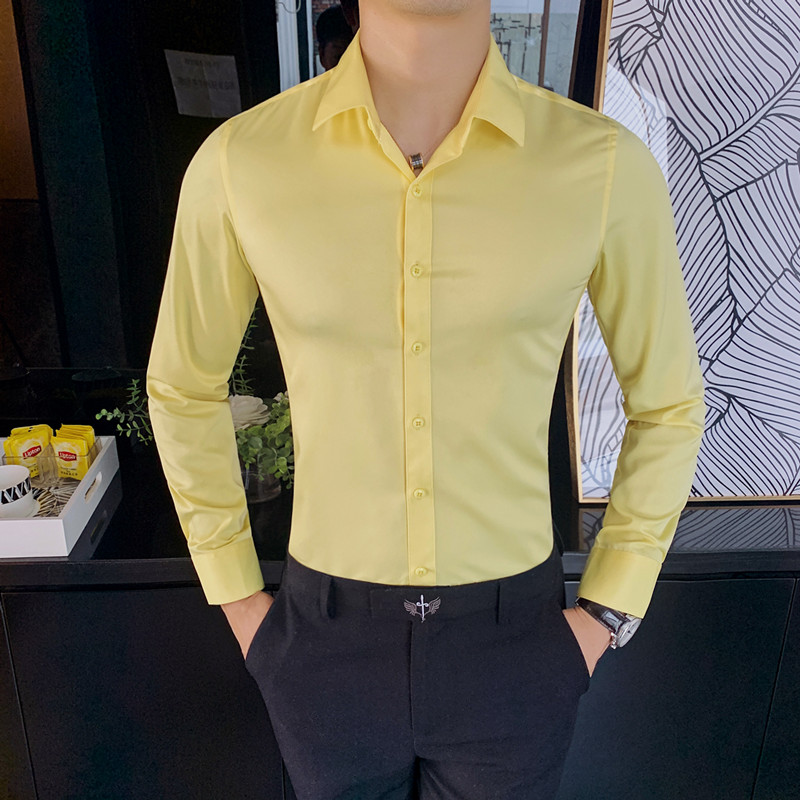 Camisas De Hombre Long Sleeve Shirts For Men Clothing 2025 Business Formal Wear Camisa Social Masculina Slim Fit Chemise Homme