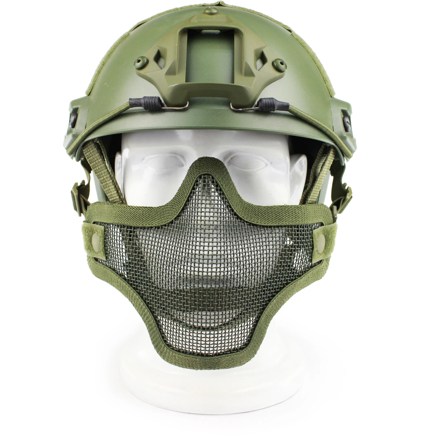 ใหม่การล่าสัตว์ยิงครึ่งหน้ากากโลหะตาข่าย Breathable ปรับ FAST HELMET