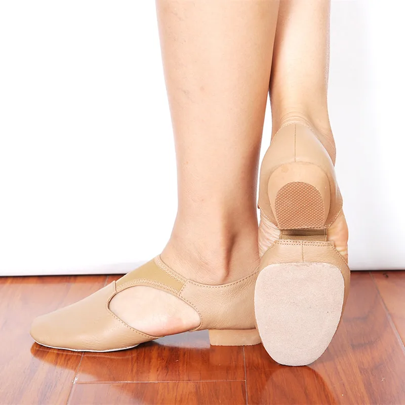 Sandalias griegas con arco elástico de cuero genuino, zapatos de baile de Jazz para mujer, zapatillas de Ballet para profesores de baile Jazzy, sandalias para ejercicio y gimnasio