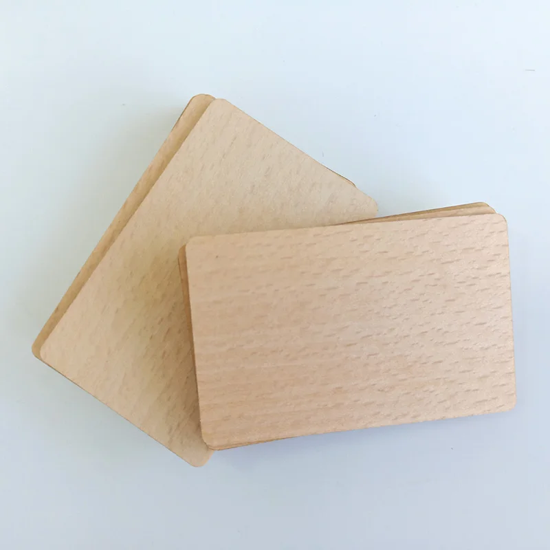 Bộ 10 Miếng Gỗ NFC Ntag213 Ntag216 RFID Beech Trống Kỹ Thuật Số Thẻ Kinh Doanh Đồ Trang Trí Chữ Khắc Laser Vật Liệu Mới