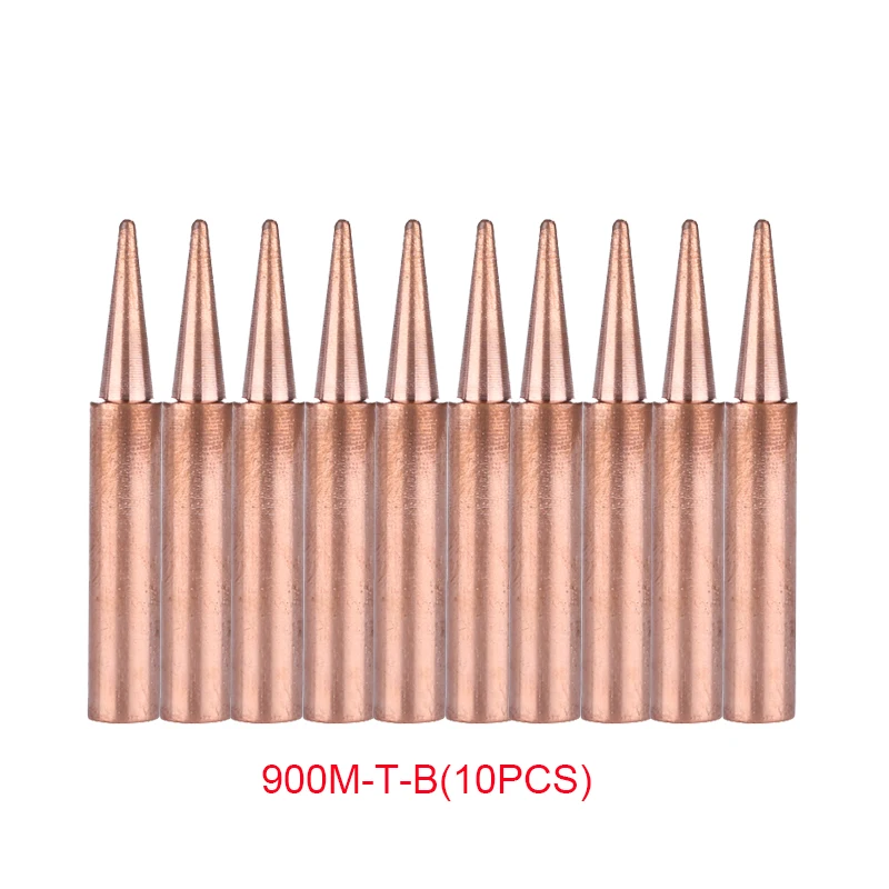 10 Cái/lốc Đồng Mỏ Hàn Chì Iron Đầu 900M-T-K/SK/I/Là/B/1C/2C/3C/4C/0.8D/1.2D/1.6D/2.4D/3.2D/SB Đầu Hàn Cho 936 Hàn dụng Cụ