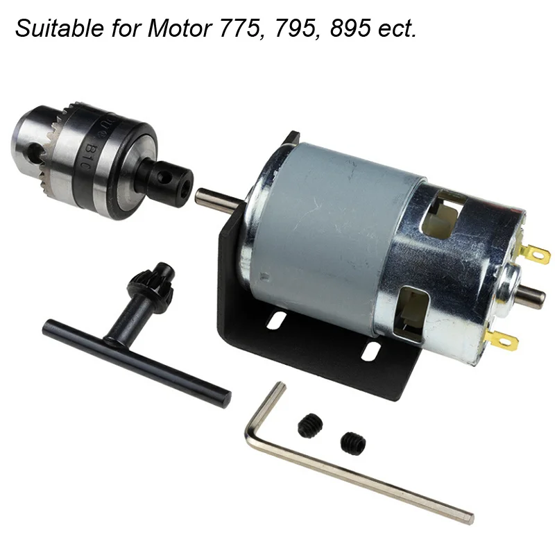 Mini Electric Drill Chuck 1.5-10mm Mount B12 Taper Connector Rod Motor Shaft Chuck For Drill With Adapter Key Wrench Power Tool
