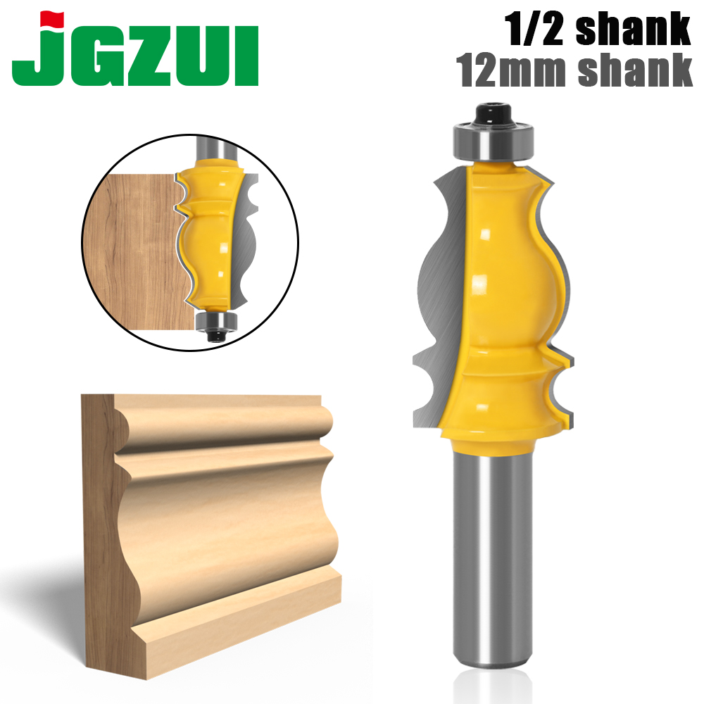 1PC Punta per fresa per stampaggio architettonico - Gambo 1/2" Gambo 12mm 8mm Taglierina per tenone per utensili per la lavorazione del legno - RCT-18002