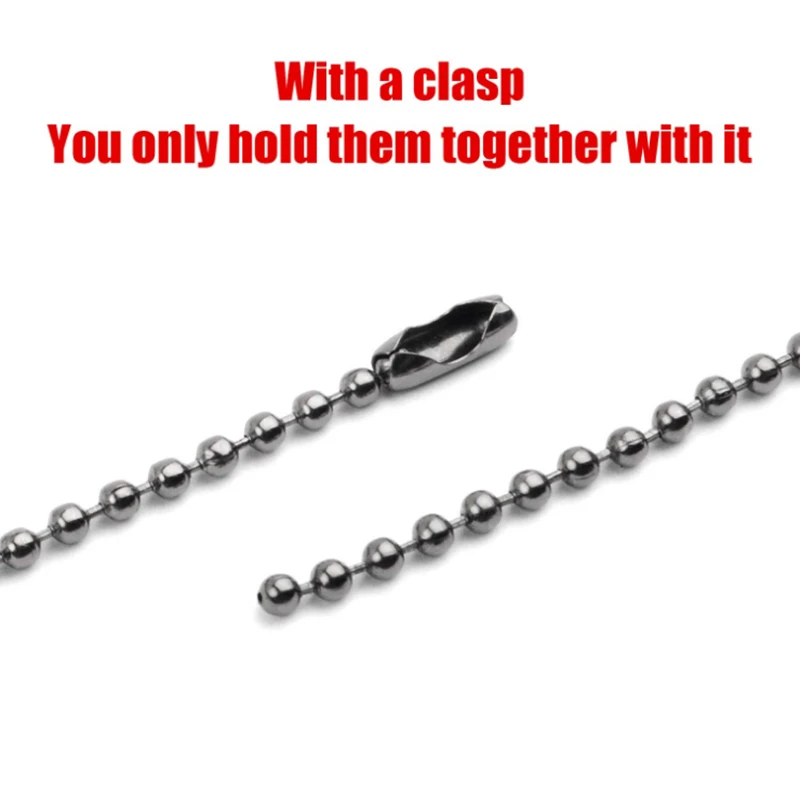 50pcs โลหะลูกปัด CHAIN EXTENSION สําหรับ DIY แท็กสุนัขพวงกุญแจป้าย Connector เครื่องประดับค้นหาทําอุปกรณ์เสริม
