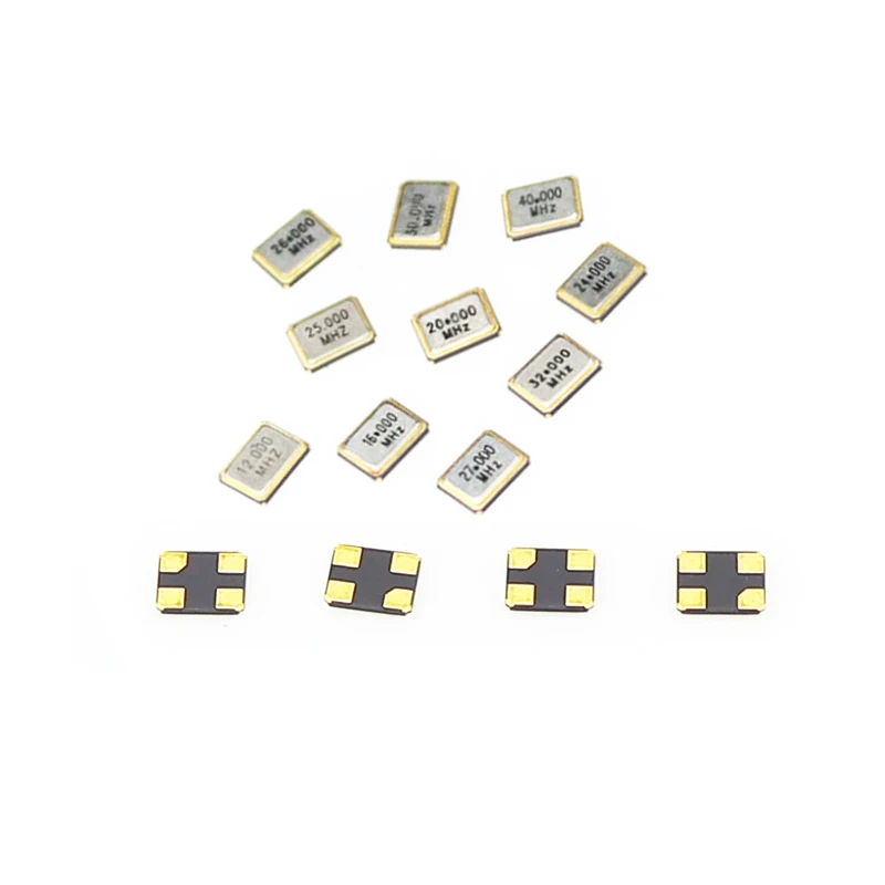 10 Cái/lốc 3225 Bị Động SMD Dao Động Tinh Thể 4PIN Dao Động 8Mhz 11.0592Mhz 12Mhz 13.56Mhz 14.31838Mhz 16mhz 20Mhz 22.1184Mhz