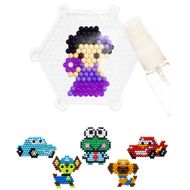 500Pcs ถุงพลาสติก Packag 30สี5มม.Perlen ลูกปัดสเปรย์ Aqua Magic ลูกปัดปริศนา Pegboard สำหรับของเล่นเด็ก