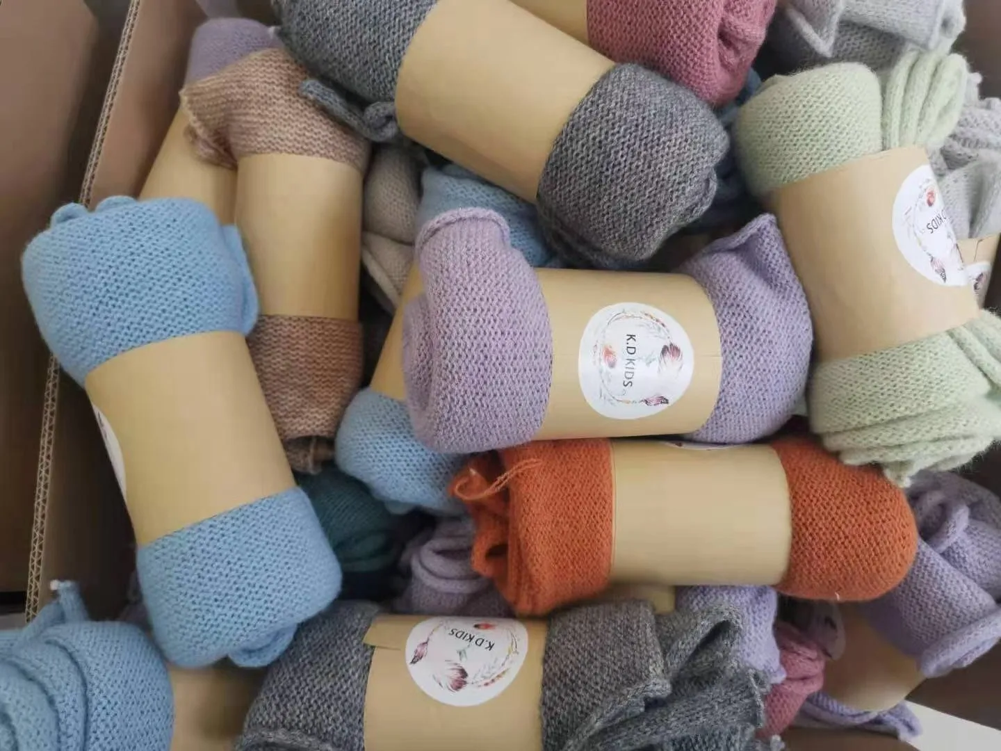 Knitting Newborn Stretch Wrap for Studio Photo Neutral Baby Photo Prop Swaddle Wrap Posing Fabric