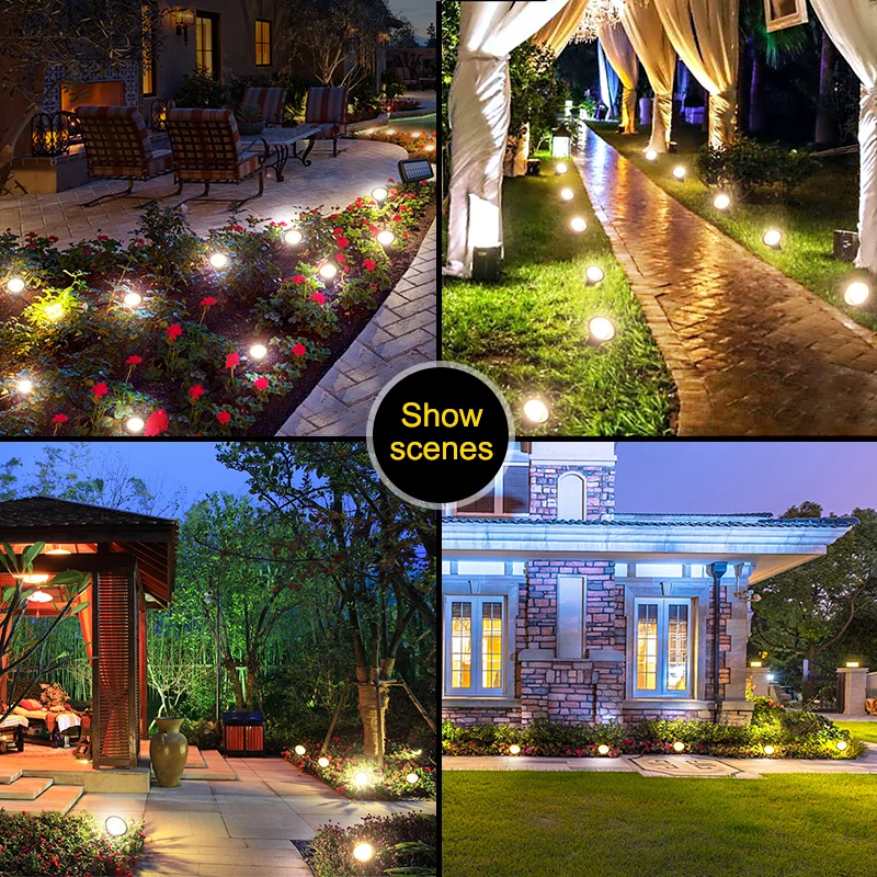 Solar In-Ground Lights 10in1 Solar Garden Light Outdoor Waterproof Landscape Lighting for Yard Walkway Patio Driveway Decoration