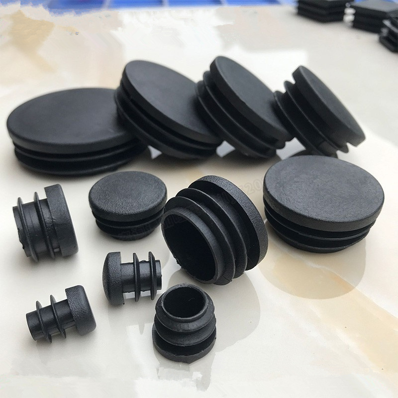 Inserti per tubi per tubi Tappo Tappo per inserto Tappo per gamba della sedia Tubo tapon tubo redondo Tappo terminale in plastica rotondo nero