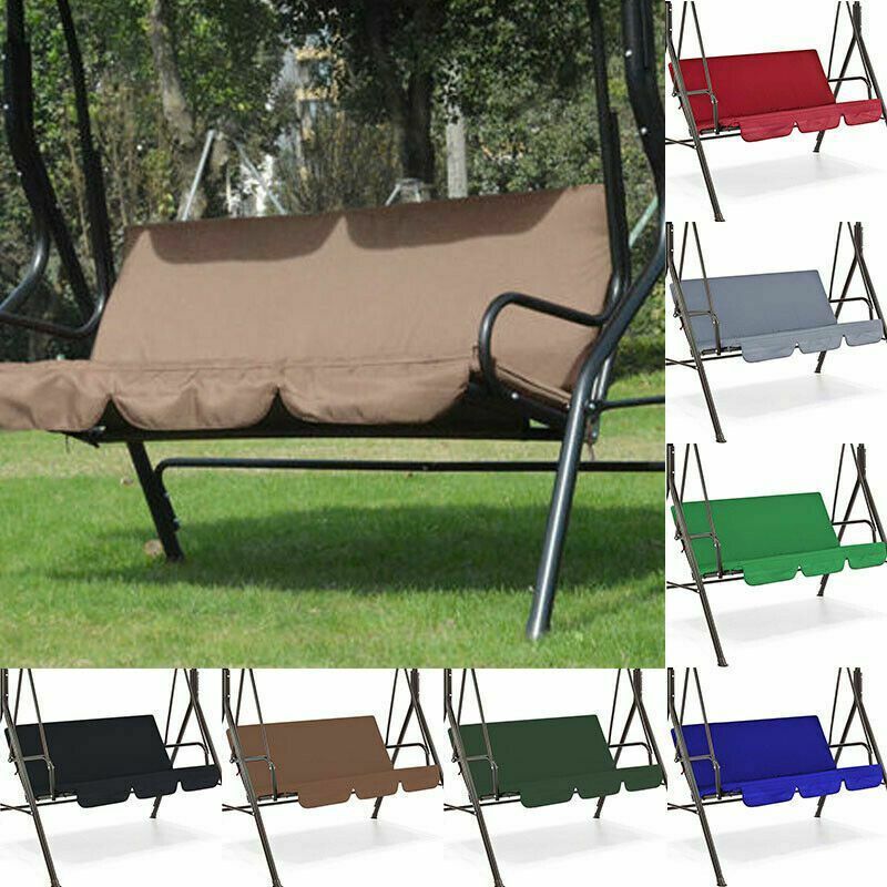 Funda para cojín de asiento de dos plazas para silla columpio al aire libre, repuesto impermeable para muebles de jardín, capó de tela sin marco