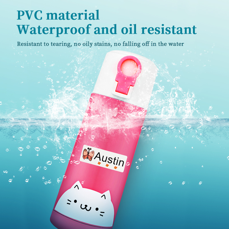 Name Tag Sticker Customize Stickers Waterproof Personalized Labels Children School Stationery Water Bottle Pencil dinosau