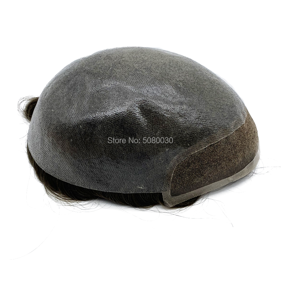 Günstige BIO Spitzen-Toupet-Hautbasis mit Schweizer Spitze vorne für Männer auf Lager