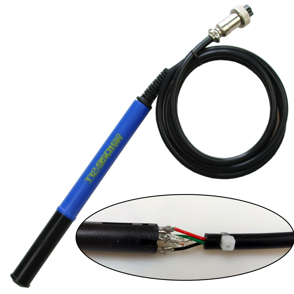 QUECOO 4-контактный T12-M8 9501 907 P9 Ручка для паяльной станции T12-952/942/956, цифровой электрический контроллер температуры