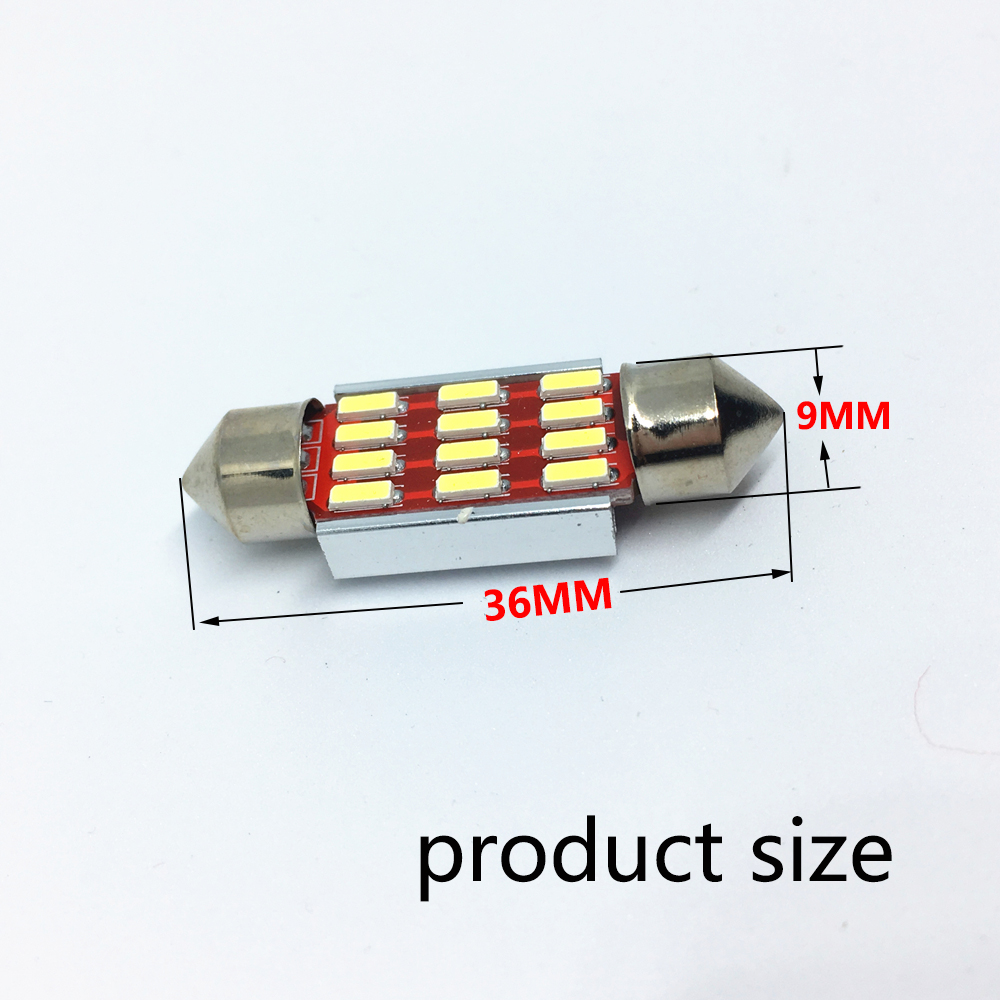 10 Chiếc Xe Festoon Đèn 31Mm 36Mm 39Mm 41Mm Đèn Đọc Sách Nội Thất Ô Tô Mái Vòm Đèn Đọc Sách bóng Đèn Trắng C5W C10W 4014 LED