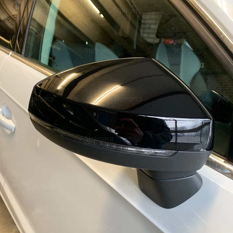 Para audi a3 s3 8v rs3 substituição lateral asa espelho cobre tampas de carbono olhar 2017 2015 2016 2018 2013 2014 2019