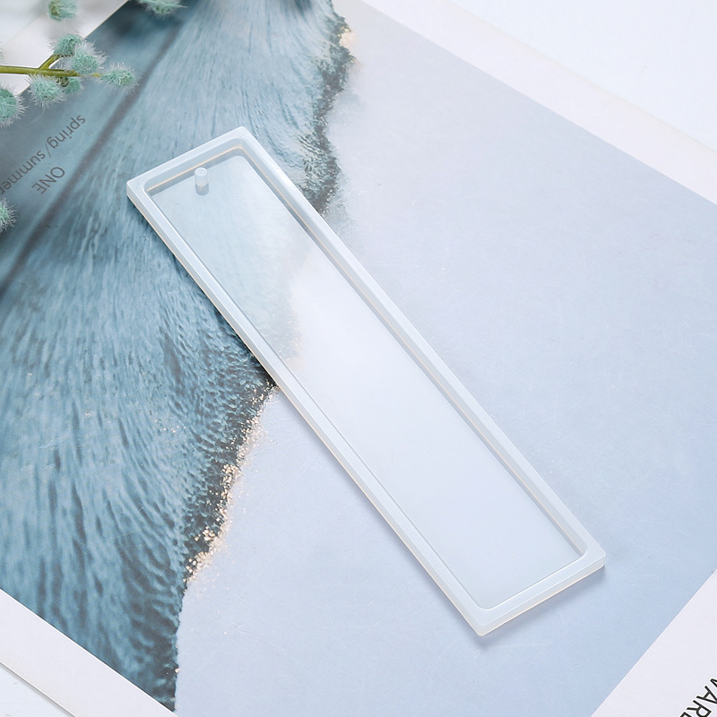 Rechteckige Silikon-Lesezeichen-Harzform, DIY-Lesezeichen-Formenherstellung, Epoxidharz, Schmuck, DIY-Handwerk, transparente Silikonform