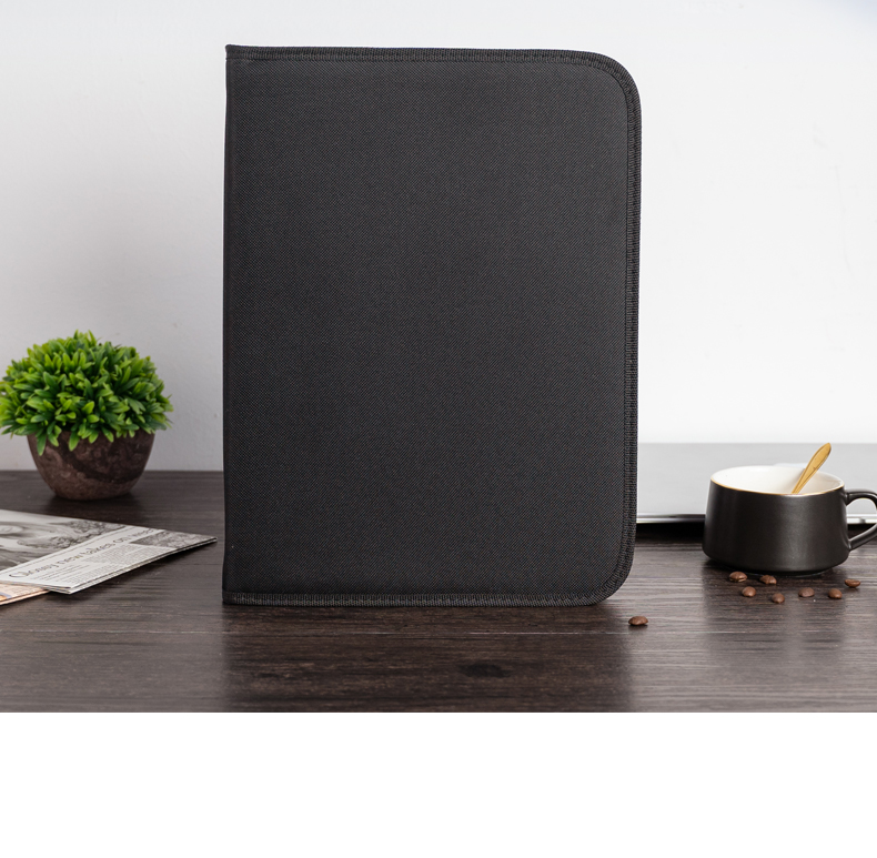 Business Office Konferenz Dokument Dateiordner Organizer A4 Schwarz, Stoff Oxford Padfolio Portfolio Aktentasche