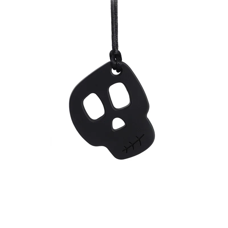 Mới Cho Bé Miếng Dán Đầu Lâu Nhai Vòng Cổ Silicone Cho Bé Miếng Dán Cảm Quan Chewelry Đồ Chơi Tự Kỷ Trị Liệu Dụng Cụ Đặc Biệt Cần ADHD