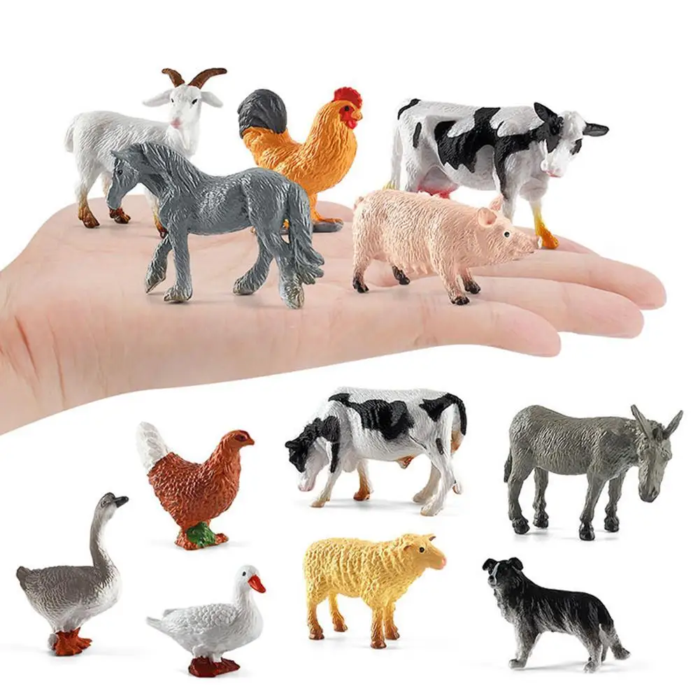 Mini Hình Thú Nông Trại Các Bức Tượng Nhỏ Hoang Dã Sư Tử Mô Phỏng Động Vật Hổ Con Voi Nhân Vật Hành Động Dại Mô Hình Giáo Dục Đồ Chơi Quà Tặng