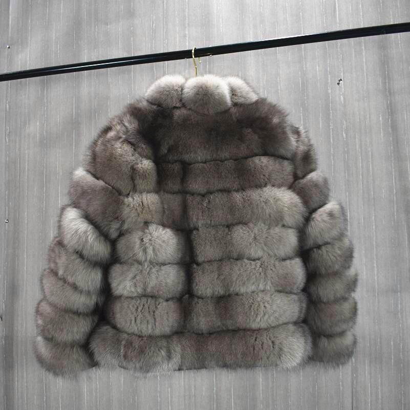 Echter Fuchspelzmantel für Damen, abnehmbare Transform-Jacke, abnehmbare Weste, dicke warme Jacke, solides Fell, Luxusmode