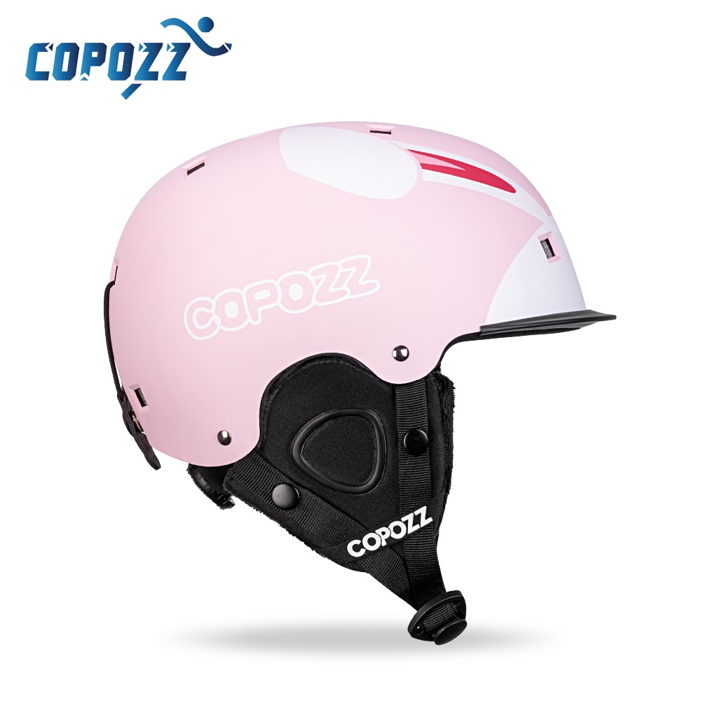 COPOZZ Cartoon Kids Dziecięcy kask narciarski Integralnie formowany Outdoor Sports Protection Kask snowboardowy Damski sprzęt narciarski