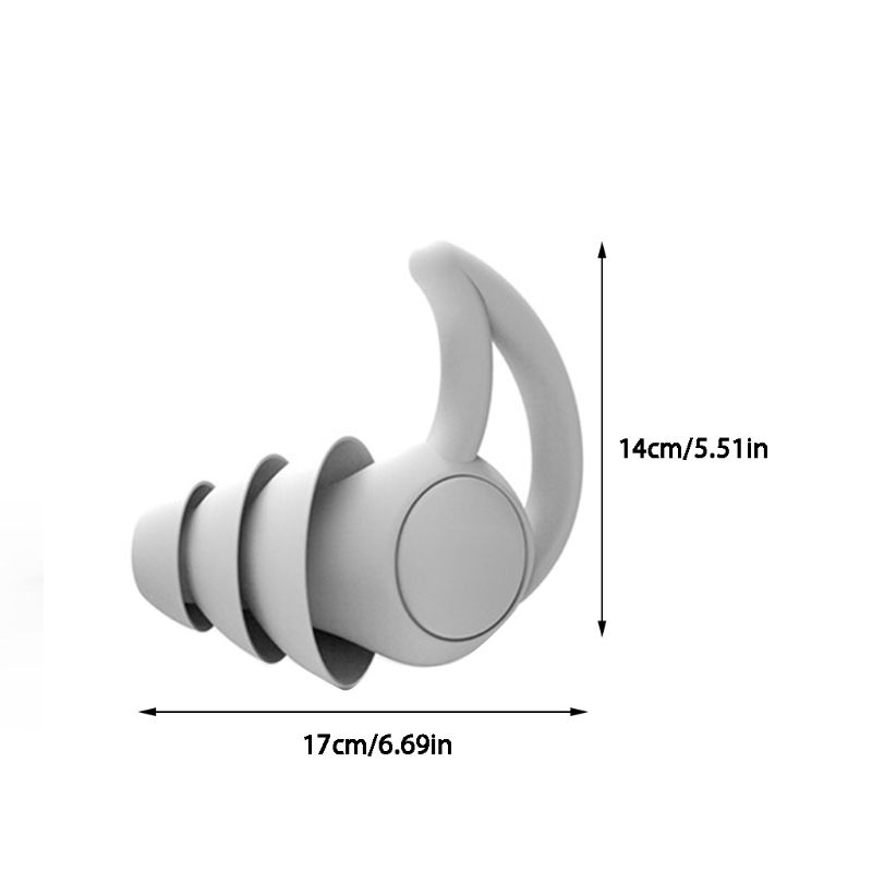 1 Đôi Tai Silicon Mềm Cắm Thon Giảm Tiếng Ồn Tai Nghe Nhét Tai Giấc Ngủ Ngon Cách Nhiệt Bảo Vệ Tai Nghe 2/3 Lớp