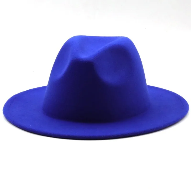 Mới Phong Cách Anh Quốc Mùa Đông Cho Bé Len Chắc Chắn Cổ Điển Fedoras Nón Bé Trai Bé Gái Panama Jazz Nón Lớn Rộng Vành Lớn Màu Đen fedoras 52-54CM