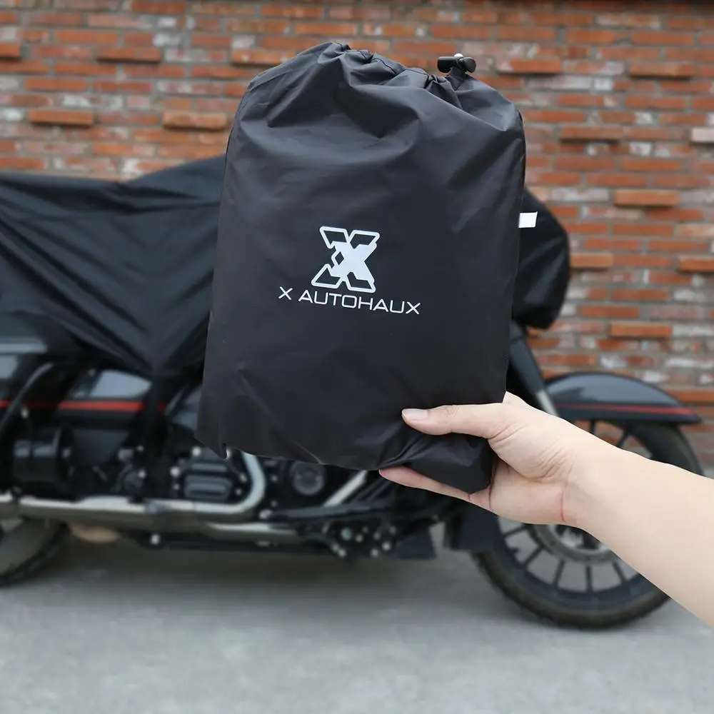 X Autohaux 210T ハーフバイクカバー旅行防水屋外防塵雨塵抗 UV スクータープロテクターカバー M L XL