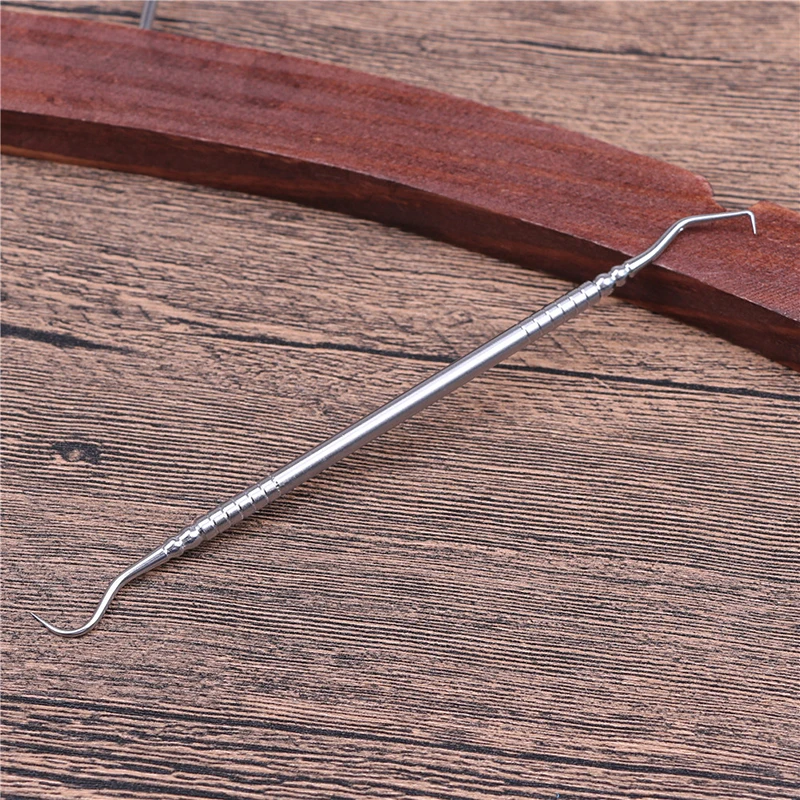 1PCS สแตนเลสสตีลคู่ปลายทันตแพทย์ฟันสะอาดสุขอนามัย Explorer Probe hook Pick เครื่องมือทันตกรรมผลิตภัณฑ์