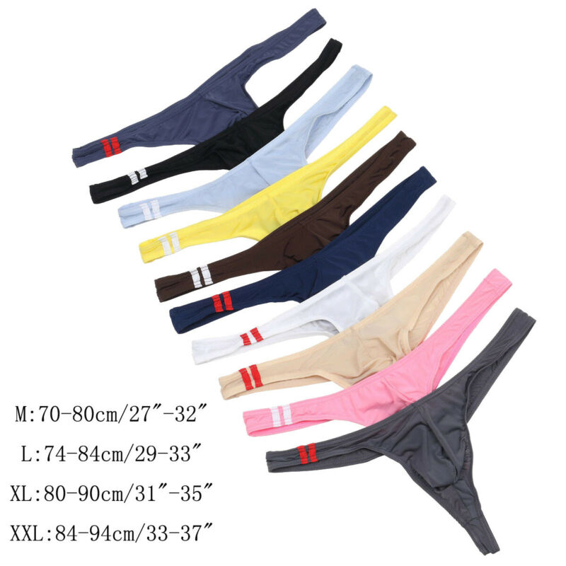 Bikini para hombre G-strings Lencería Ropa interior Calzoncillos lisos Tangas Tangas Calzoncillos Hombres Bragas de cintura baja