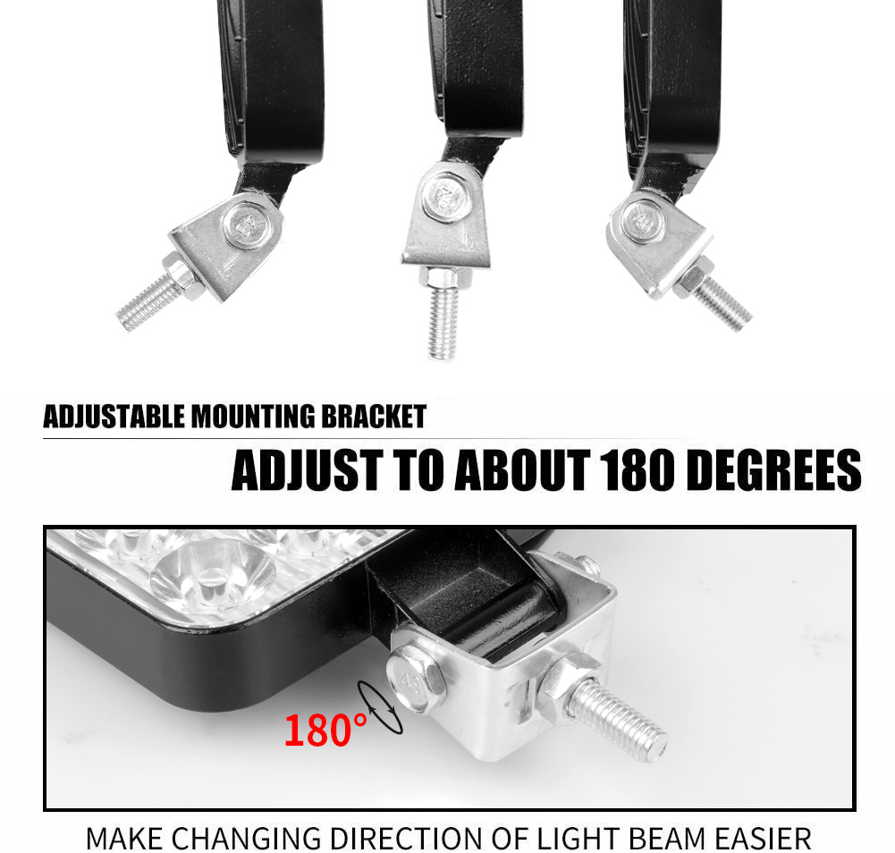 4 pçs carro led barra worklight 48w offroad luz de trabalho 12v luz nevoeiro lâmpada 4x4 led trator farol lâmpadas holofotes para caminhão atv 4 i