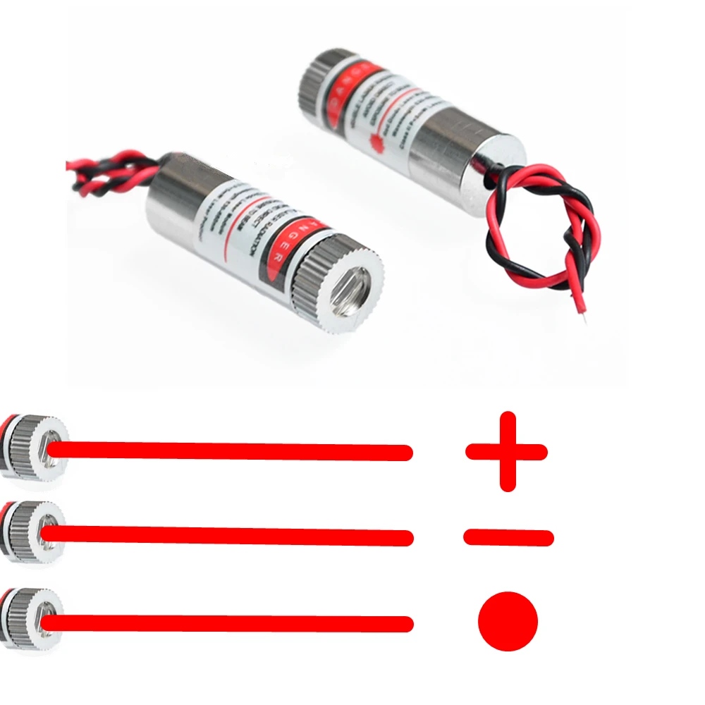 650nm 5 MW Đỏ Điểm/Dòng/Đeo Chéo Laser Module Đầu Kính Cường Lực Focusable Công Nghiệp Đẳng Cấp