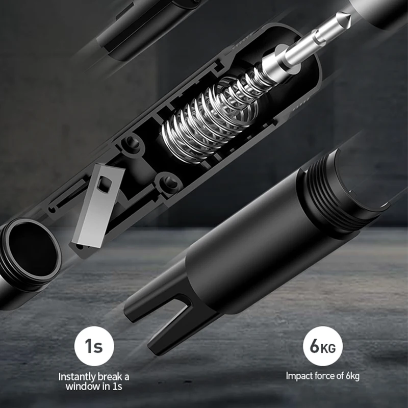 Baseus รถความปลอดภัยค้อนอัตโนมัติฉุกเฉินกระจกหน้าต่าง Breaker เครื่องตัดเข็มขัดนิรภัย Life-Saving Escape รถฉุกเฉินเครื่องมือ