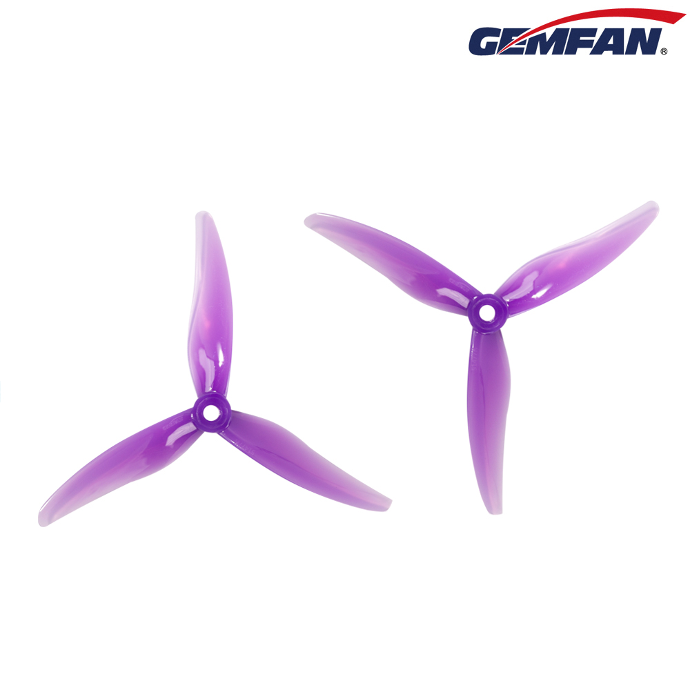 2 ペア Gemfan ハリケーン 51477 5.1X4.77X3 3 ブレード PC プロペラ RC FPV レーシングフリースタイル 5 インチドローン交換 DIY パーツ