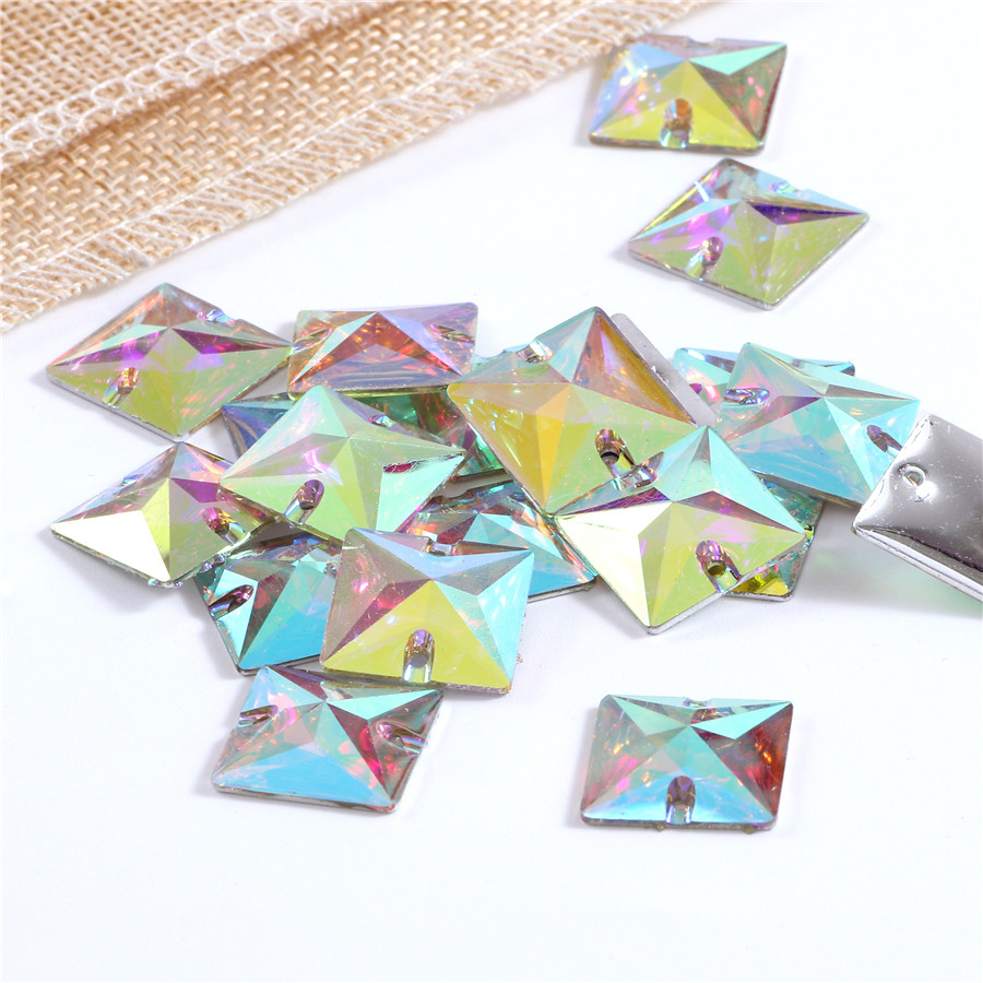 Phối Hình Chất Lượng Nhựa May Ren AB Flatback May Trên Đá Strass Cho Quần Áo Phụ Kiện Giày