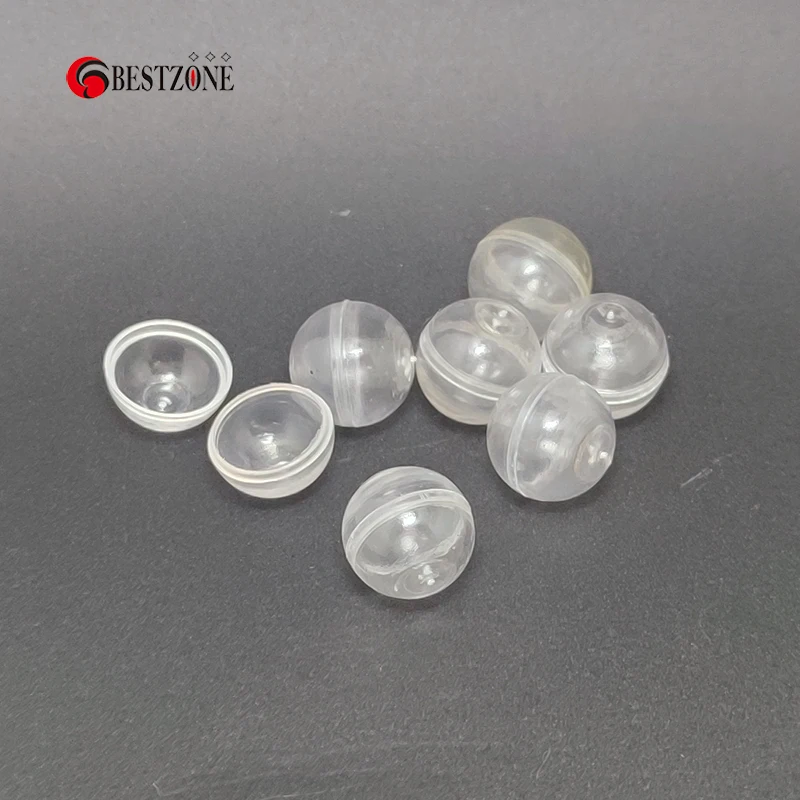 Mini 100 Chiếc 0.59Inch D15MM Rõ Ràng Trong Suốt Viên Đồ Chơi Bất Ngờ Bóng Trống Vỏ Trứng Trẻ Em Hộp Nhỏ