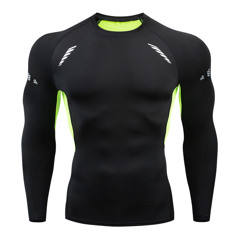 남성 티셔츠 남성 러닝 스포츠 티셔츠 남성 압축 피트니스 탑 티 Quick DryTight Training Gym 스포츠 러닝 셔츠 저지