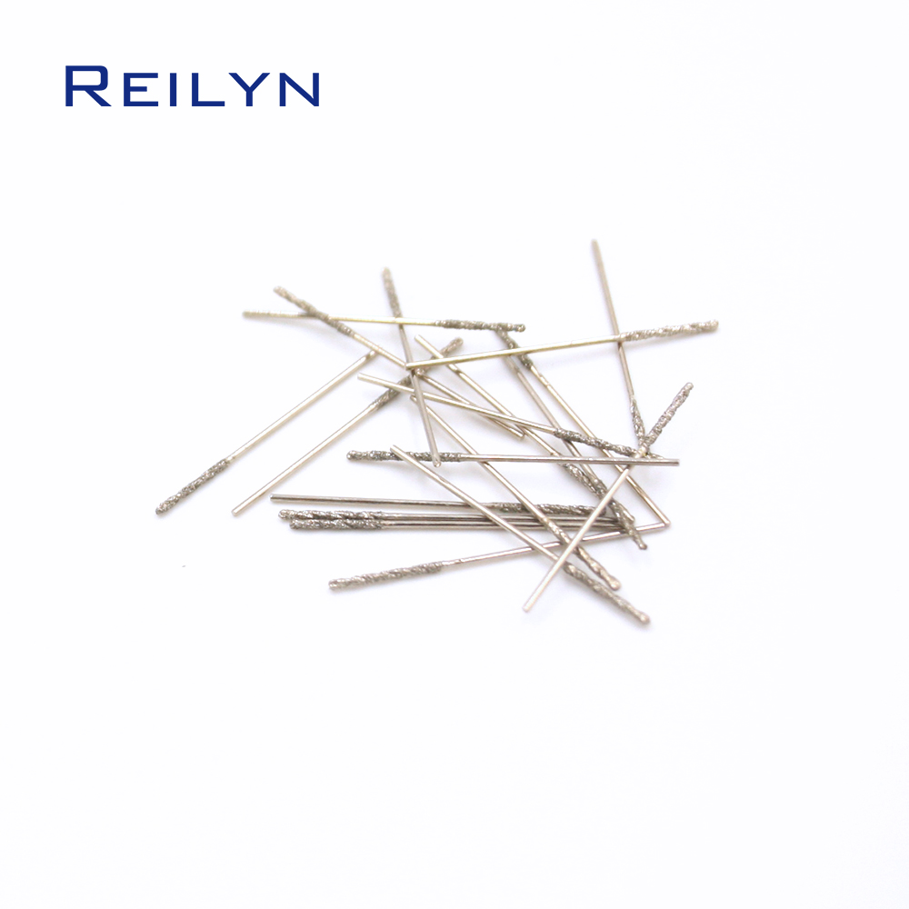 10pc 다이아몬드 트위스트 드릴 옥 유리 마노 드릴링 구멍 그라인딩 비트 그라인딩 바늘 슈퍼 하드 드릴 다이아몬드 에머리 트위스트 드릴