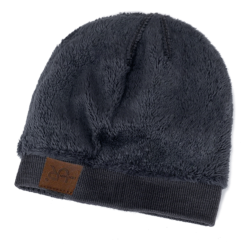 Sombreros de invierno Unisex URGENTMAN Labal, gorros de punto de Color sólido para hombres y mujeres, gorro deportivo cálido para exteriores, agregar forro de piel