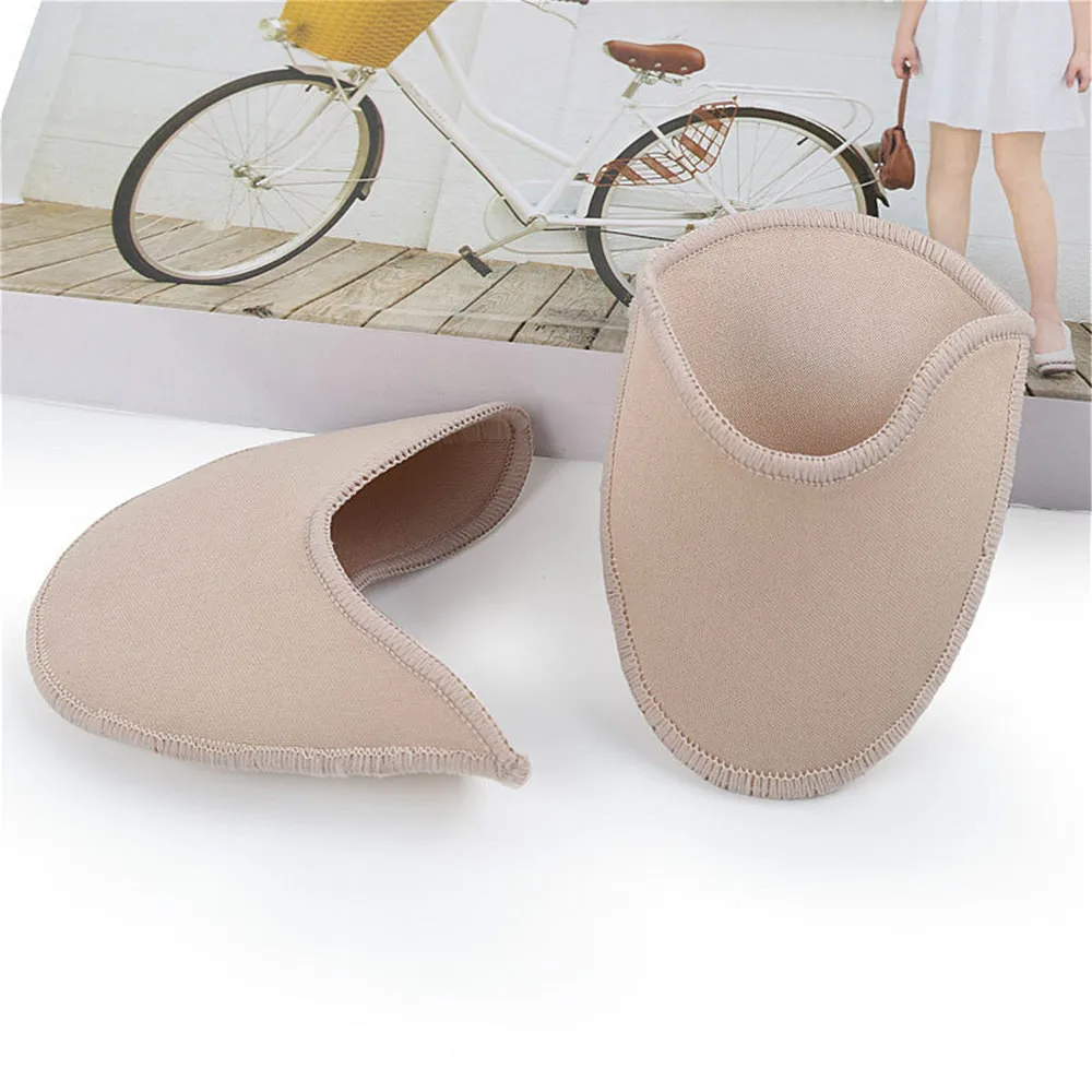 1 Đôi Gel Silicone Ngón Chân Bao Da Chuyên Nghiệp Múa Ba-lê Miếng Lót Giày Bàn Chân Trước Miếng Lót Mũi Giày Bảo Vệ Thun Dệt Kim Ngón Chân Bao
