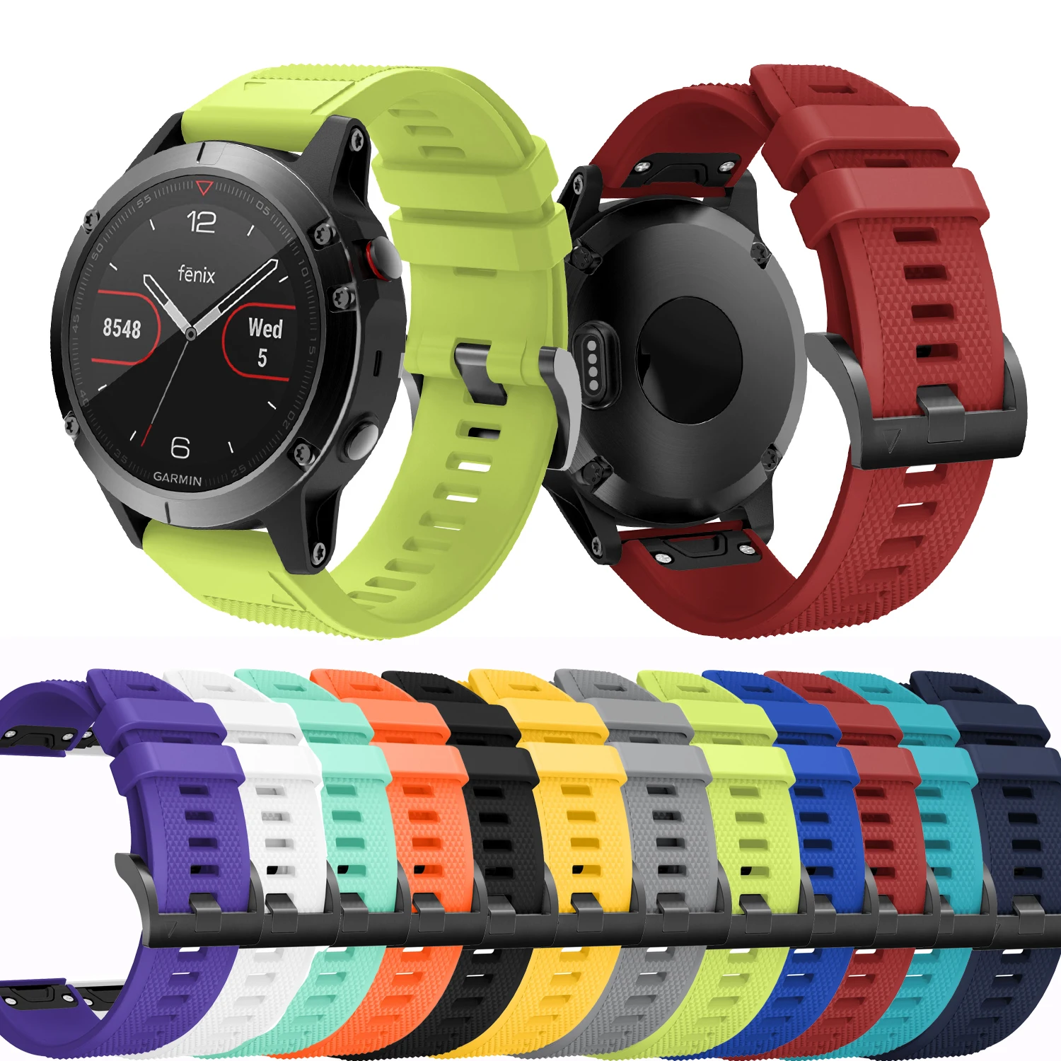 Модный стильный ремешок 22 мм для часов Garmin Fenix 5, силиконовый ремешок на запястье для Garmin Fenix 5 Plus, ремешок для часов Garmin Fenix 6