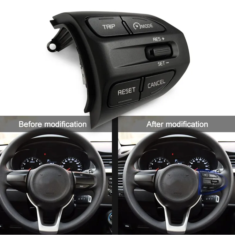Para KIA K2 RIO IKSLAIN AUGUST X-LINE LUXE RED LINE volante botón de Control de crucero Bluetooth Audio teléfono interruptor de volumen Coche
