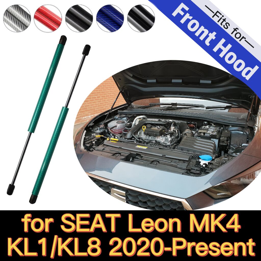 Cilindros de capô para assento leon cupra leon mk4 kl1 kl8 2020-2025 capô dianteiro modificar suportes de gás mola elevador suporte choques amortecedor
