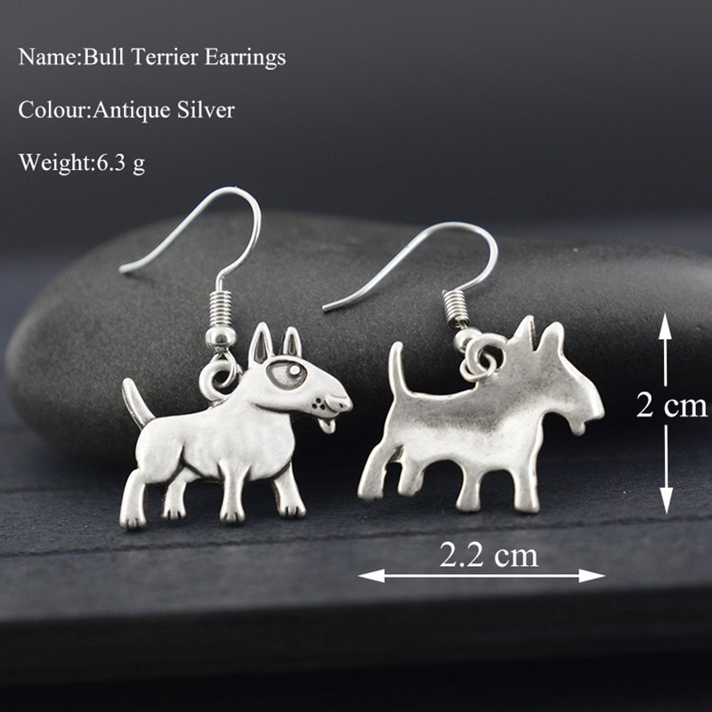 Baru Retro Mode Bull Terrier Anting Menjuntai Wanita Boho Lucu Anjing Brincos Kekasih Hadiah Perhiasan Anting Menjuntai untuk Anak Perempuan Pendientes