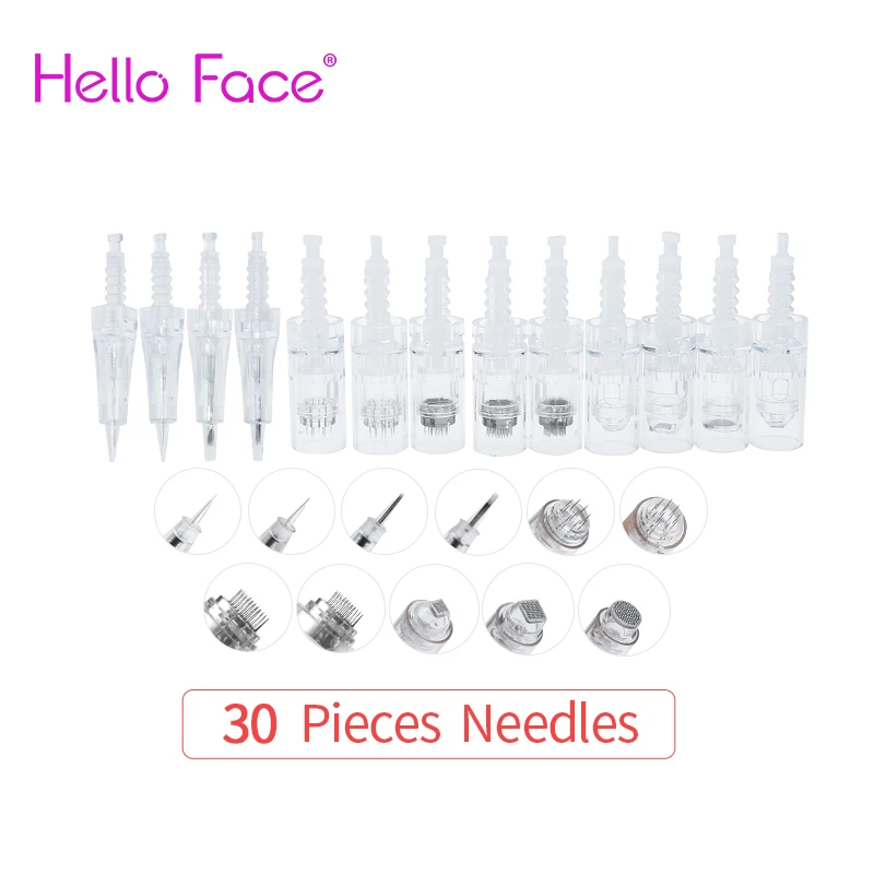 30 Chiếc Lưỡi Lê Đầu Microneedling Hình Xăm Kim 9 12 36 42Pin Nano Microneedles Dr Pen MYM N2 M5 M7 e30 Mesotherapy MTS