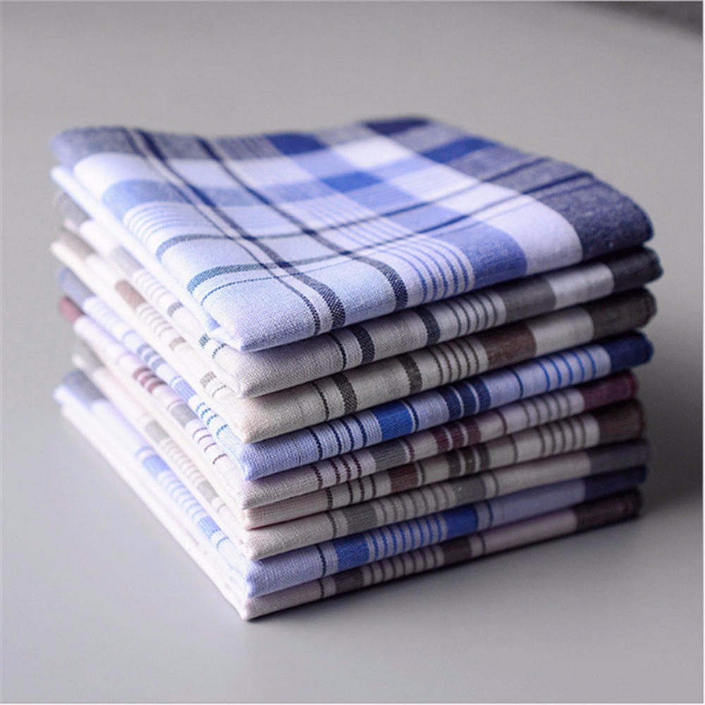 1pc kwadratowy Plaid Stripe chusteczki mężczyźni klasyczny Vintage kieszonkowy kieszonkowy bawełniany ręcznik na wesele 38*38cm losowy kolor nowy