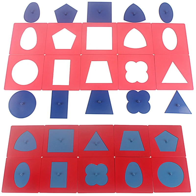 Đồ Chơi Cho Bé Montessori Hình Insets Bộ/10 Với Truy Tìm Khay Hình Dạng Hình Học Vẽ Cho Giáo Dục Tuổi Ấu Thơ Mầm Non