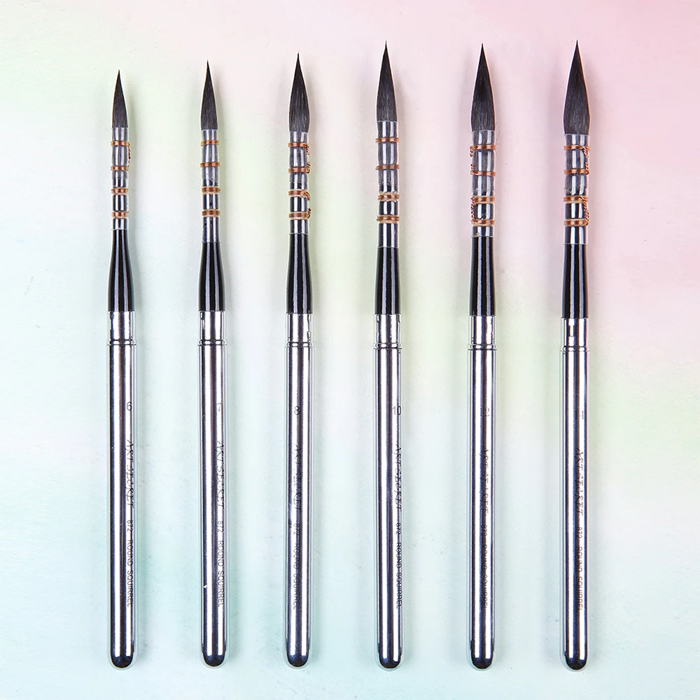 ArtSecret Cao Cấp 871 872 881 Ốp Tranh Nghệ Thuật Loạt Chống Thả Tóc Màu Nước Acrylic Nghệ Sĩ Bàn Chải Tay Cầm Bằng Gỗ