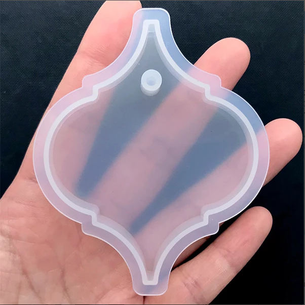 Lớn Cạp Thẻ Khuôn Silicon Chữ Nhật Lớn Thẻ Khuôn Với Viền Trang Trí Ép Hoa Trang Sức Tiếp Liệu Nhựa Hàng Thủ Công