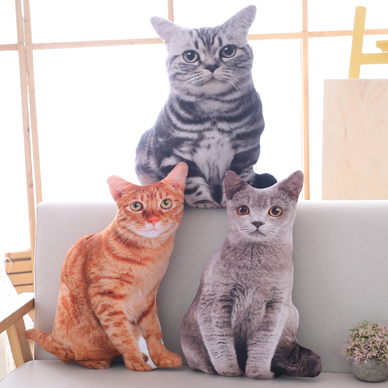 1pc 40cm Simulation Plüsch Katze Kissen Weiche Kuscheltiere Kissen Sofa Decor Cartoon Plüsch Spielzeug für Kinder kinder Geschenk